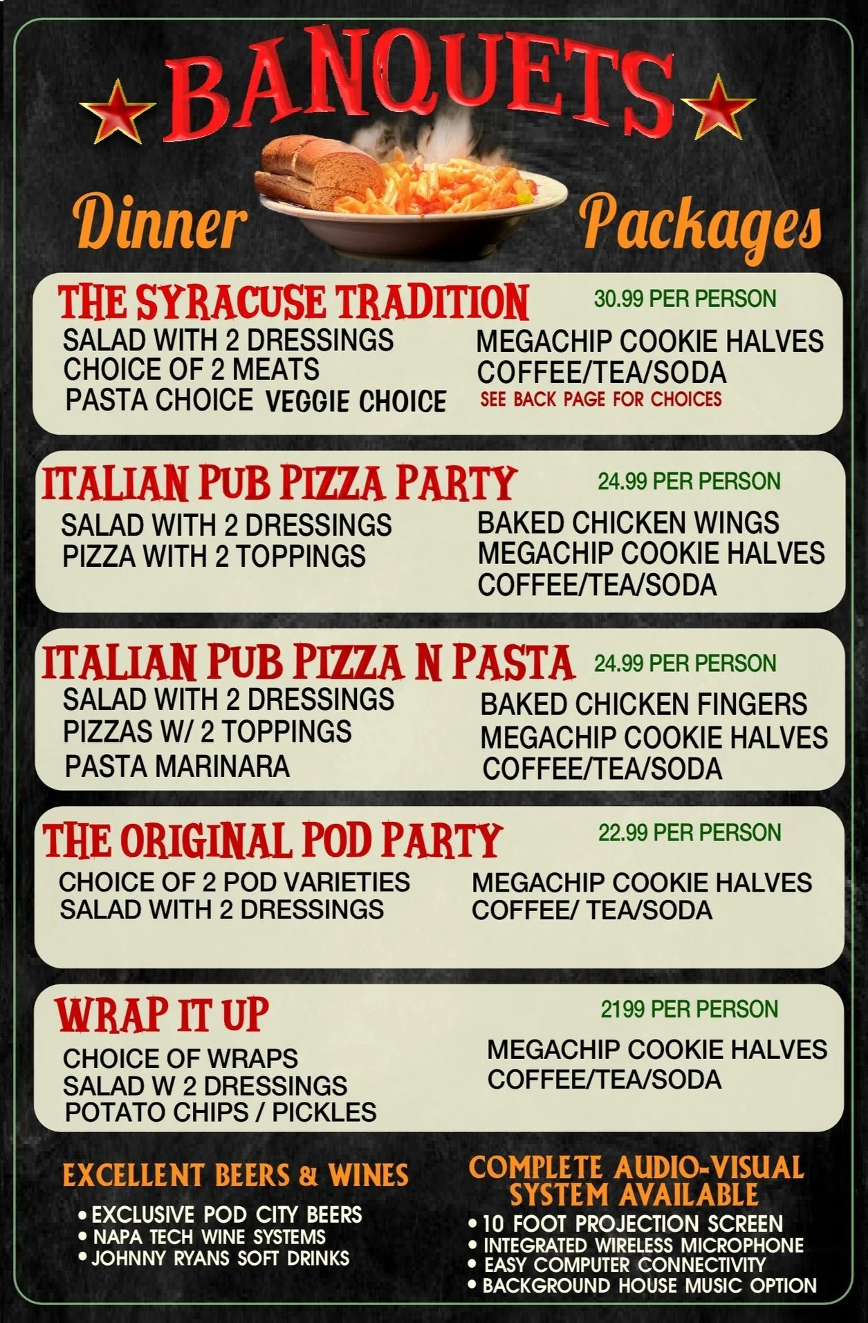 Banquets and Catering — Pizza Plant Italian Pub